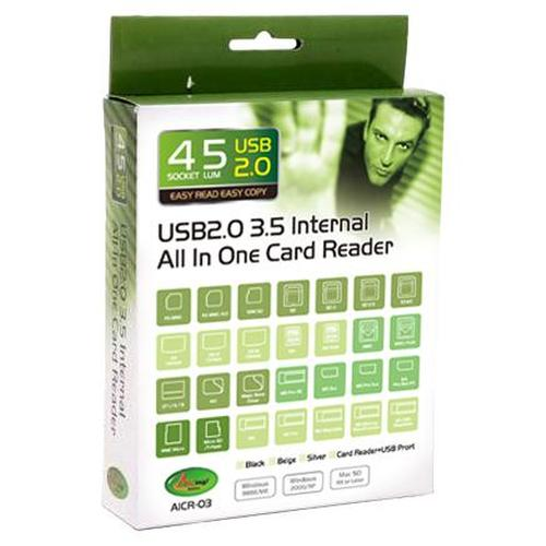 AMC AICR-03-BG All-in-one USB 2.0 3.5" Card Reader