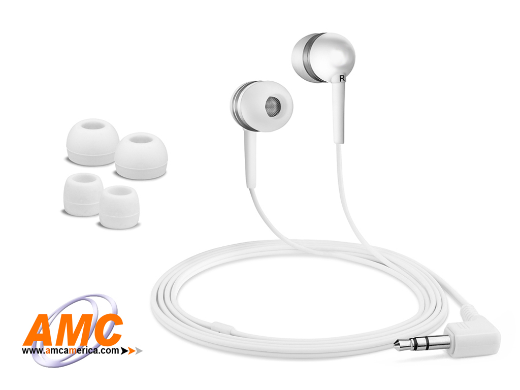 AMC White Acoustic Isolation Silicone Earbud-OEM
