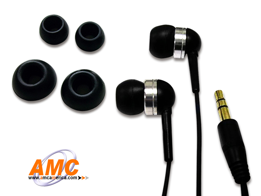 AMC Black Acoustic Isolation Silicone Earbud-OEM
